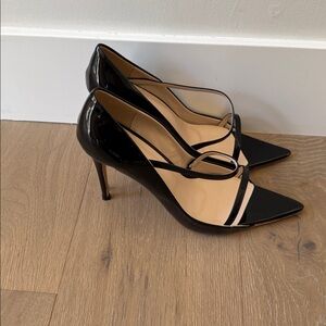 Black Patent Leather Heels, Size 41 Woman’s, New